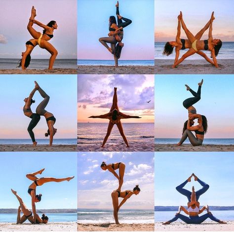 Four Person Yoga Poses, 2 Person Stunts, Yoga Pics, Couple Yoga, Acro Yoga Poses, Photo Yoga, Yoga Challenge Poses, Yoga Poses Photography, Partner Yoga Poses