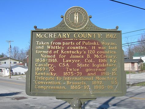 McCreary County, KY | McCreary County Historic Marker Mccreary County, Fly Fishing Knots, Cumberland Falls, Kentucky Girl, Prince Purple Rain, My Old Kentucky Home, Family Genealogy, Coal Mining, Beautiful Country