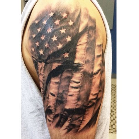 554 Likes, 49 Comments - Eris Qesari 🌀 (@erisqesari) on Instagram: “6 hours today. Needs one more pass for the highlights!  #eristattoo #erisqesari #america #usa #flag…” American Flag Sleeve Tattoo, Arm Cover Up Tattoos, Cover Up Tattoos For Men, Patriotic Tattoos, Army Tattoos, Military Tattoos, Up Tattoo, Flag Tattoo, Don't Tread On Me