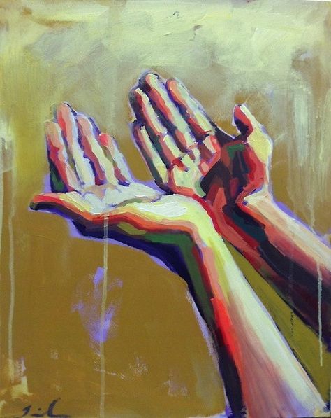 Colorful Hand Painting, Hands With Paint On Them, Abstract Hands Art, Hand Painting Reference, Hands Watercolor Painting, Watercolor Hand Painting, How To Paint A Hand, Abstract Hand Art, Hands In Art