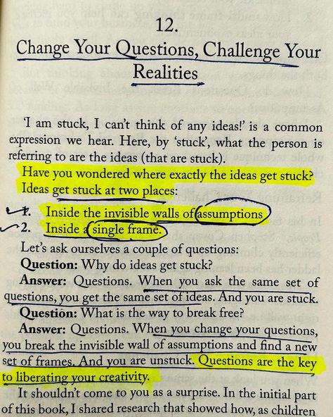 ✨Have you noticed how some people get successful by bringing crazy yet creative ideas and how some fail in it? You will think that some people are gifted, but that’s not truth. Each one of us have ideas in our mind, what’s different is that we feel stupid having that crazy idea. Our conventional thinking holds us back and makes us doubt our thoughts and then with time we experience creativity block because we never let our brain be more creative and shut the creativity down. ✨The book ‘Idea... Be More Creative, Empowering Books, Best Self Help Books, Life Skills Activities, Crazy Ideas, Your Crazy, Books For Self Improvement, Inspirational Books To Read, Get My Life Together