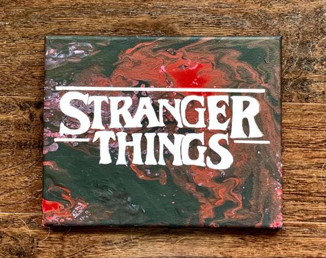 Stranger Things Canvas Painting, Stranger Things Paintings, Stranger Things Painting Ideas, Painting Stranger Things, Stranger Things Painting, Stranger Things Artwork, Things Painting, Japan Painting, Stranger Things Art