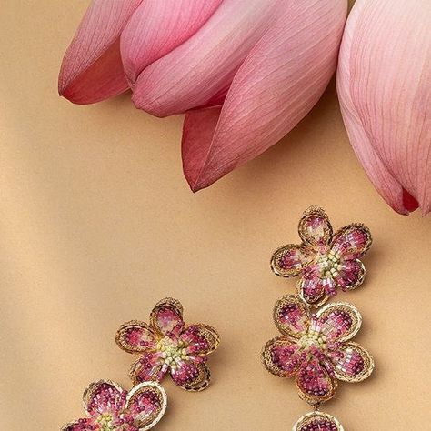 Deepa Gurnani on Instagram: "Meet Our Cleome Earrings #handmadeisluxury #deepagurnani #spring2023 #statementearrings #barbiecore" Deepa Gurnani, July 15, Statement Earrings, On Instagram, Instagram