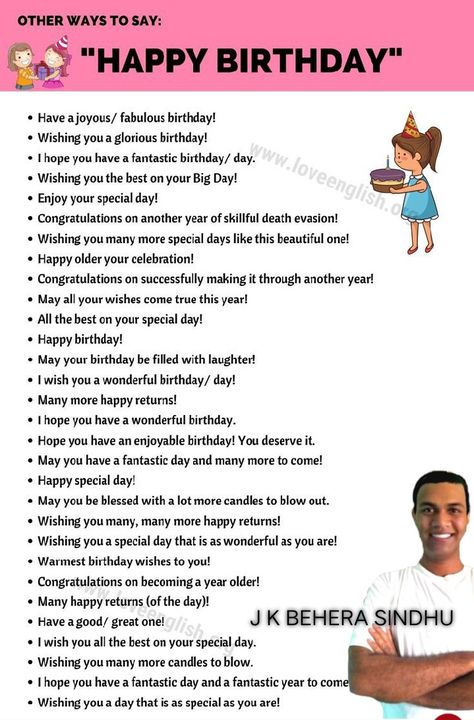 Better Way To Say Happy Birthday, Cute Ways To Say Happy Birthday To Your Best Friend, Birthday Wishes For Didi In English, Other Ways To Say Happy Birthday, Cute Ways To Say Happy Birthday, Unique Birthday Captions, Birthday Rhymes, Ways To Say Happy Birthday, Funny Happy Birthday Messages