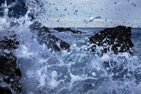 https://flic.kr/p/6okxLx | Cornwall Coast, England | POLPERRO, CORNWALL, UNITED KINGDOM -- Waves crash on the shore at Polperro, Cornwall.    Shot with a Nikon D300 and one SB800 off camera to stop the waves in their tracks.    This photo is available for publication. Please contact me via Flickr Mail. Ragnor Fell, Medieval Witch, Cornwall Coast, Greek Pantheon, The Dark Artifices, Aesthetic Blue, Water Waves, Norse Mythology, In The Ocean