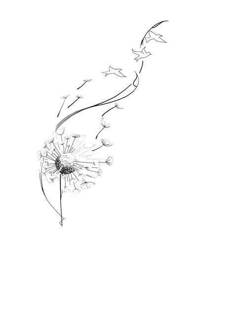 Blowing Dandelion Tattoo, Eve Tattoo, Infinity Tattoo With Feather, Thumb Tattoos, Blowing Dandelion, Dandelion Tattoo, A Dandelion, Feather Tattoos, Cat Tattoo