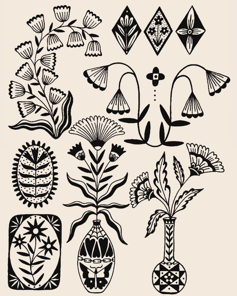 All Posts • Instagram Same Drawing Different Styles, Above Knee Tattoo American Traditional, Small Flower Tattoo Wrist, Orchid American Traditional Tattoo, Scandi Tattoo Ideas, Tessellation Tattoo, Vintage Small Tattoos, Small Australian Tattoo, Black Botanical Tattoo