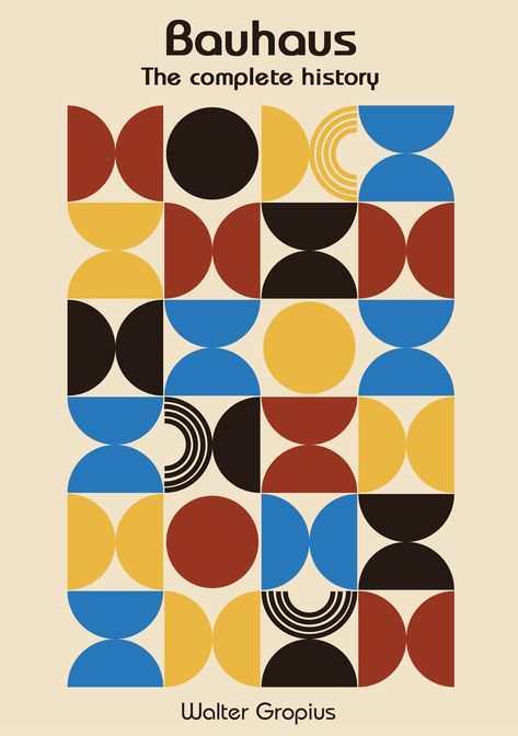 Book cover design | Bauhaus The complete history :: Behance Bauhaus Book Cover, Bauhaus Pattern, Graphic Design Book Cover, Graphic Design Books, Graphic Design Adobe, Book Cover Design, Editorial Design, Book Design, Cover Design