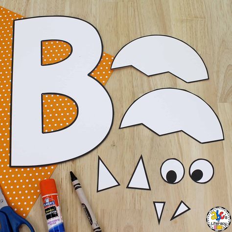 B For Bat Craft, B Is For Bat Craft, Letter B Crafts For Kindergarten, B Is For Craft, Bat Crafts Preschool, Letter B Crafts For Preschoolers, Letter B Template, Letter B Activities For Preschool, Bats Crafts Preschool