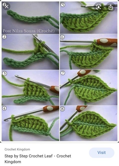 Crochet Leaf, Crochet Leaf Patterns, Leaf Patterns, Crochet Leaves, Crochet Plant, Blanket Knitting, Kraf Diy, Crochet Flower Tutorial, Beginners Knitting