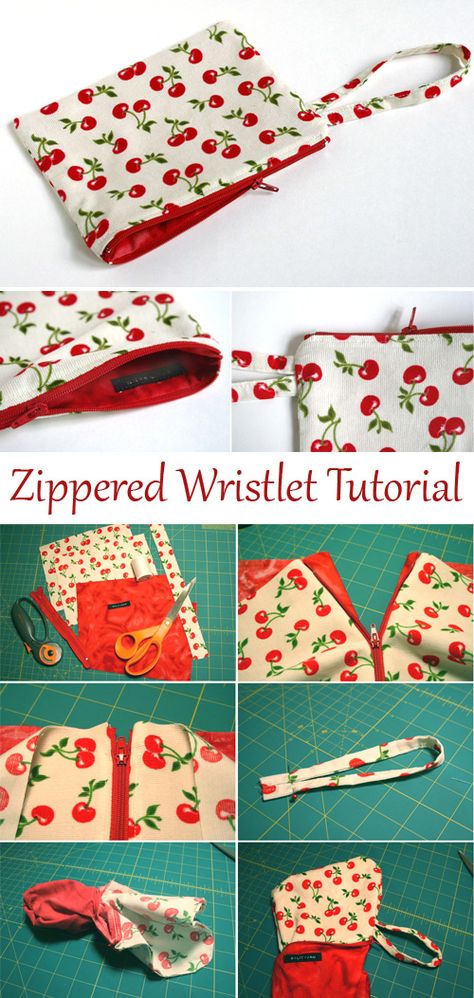 Easy Sew Zipper Pouch, Sew Zipper Pouch Free Pattern, Free Wristlet Patterns To Sew, Wristlet Bag Pattern, 2 Zipper Pouch Tutorial, Diy Wristlet Wallet, Free Wristlet Sewing Pattern, Wristlet Patterns Free, Small Zipper Pouch Tutorial