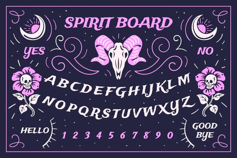 Ouija Board Drawing, Ouji Board Tattoo, Ouija Board Aesthetic, Cute Ouija Board, Ouija Board Art, Witch Drawings, Ouija Board Design, Board Widget, Michel Afton