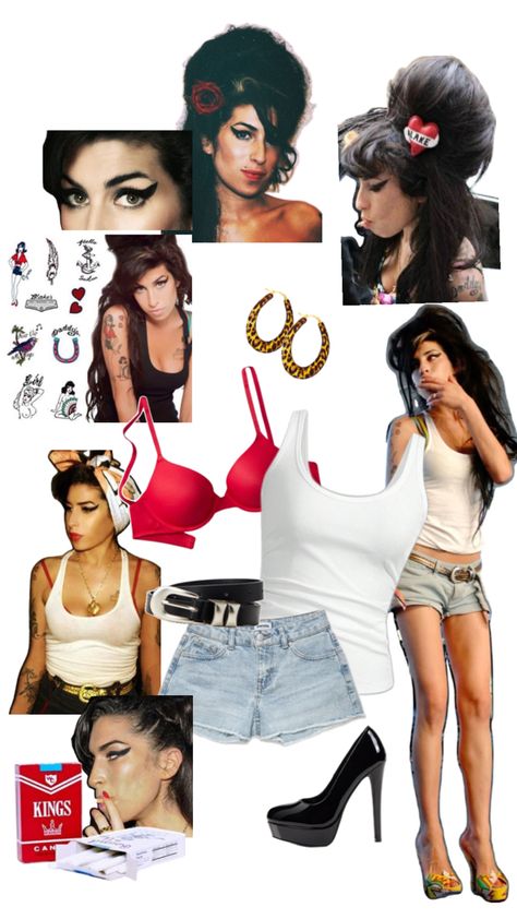 Amy Winehouse Costume, Amy Wine, Amy Winehouse Style, Cool Girl Outfits, Pretty Halloween Costumes, Halloween Costumes Friends, Cute Halloween Costumes, Charli Xcx, Amy Winehouse