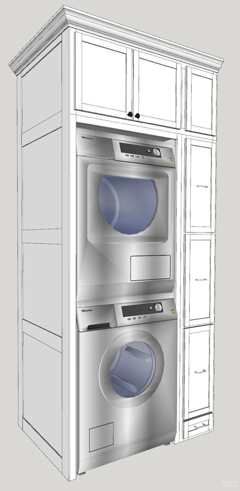 Stackable Washer Dryer Laundry Room Bath, Laundry Room Shelves Stacked Washer Dryer, Stackable Laundry Cabinet, Diy Stacked Washer Dryer Cabinet, Beige Laundry Room Ideas, Diy Laundry Cabinet How To Build, Laundry Machine Cabinet, Stacked Washer Dryer Laundry Room Closet, Small Laundry Room Pantry Combo