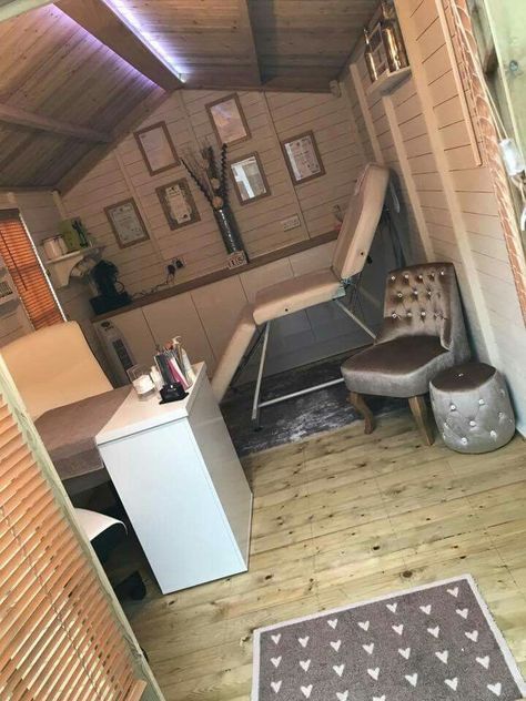 Shed House Nail Salon, Caravan Beauty Salon, She Shed Nail Salon, Mobile Nail Salon Truck, Beauty Shed Salon, Beauty Shed Salon Ideas, Shed Nail Salon, Shed Nail Salon Ideas, Nail Shed Ideas