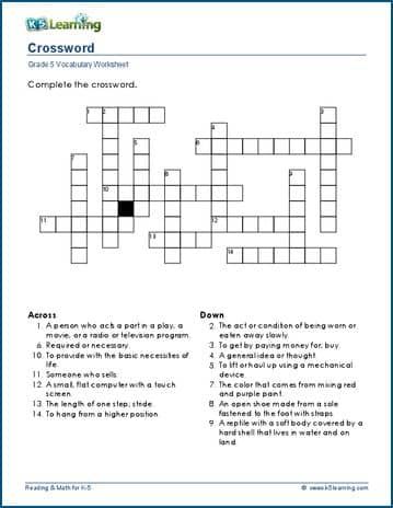 Students solve crosswords puzzles comprised of grade 5 vocabulary words. Free | Vocabulary | Worksheets | Grade 5 | Printable Crossword For Grade 1, Cross Word Puzzles For Kids, Crossword Puzzles For 3rd Grade, Math Crossword Puzzles, Free Printable Crossword Puzzles, Kids Crossword Puzzles, Early Science, Cursive Writing Worksheets, Comprehension Exercises