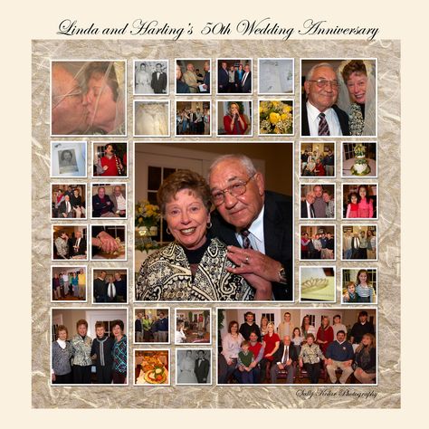 50th anniversary party ideas on a budget | Linda and Harling’s 50th Wedding Anniversary Party! | Sally Kolar ... 50 Anniversary Ideas, 50 Th Anniversary, 60 Anniversary, Anniversary Collage, 50th Anniversary Party Ideas, 25 Year Anniversary Gift, Collage Idea, 50th Anniversary Ideas, 50 Anniversary