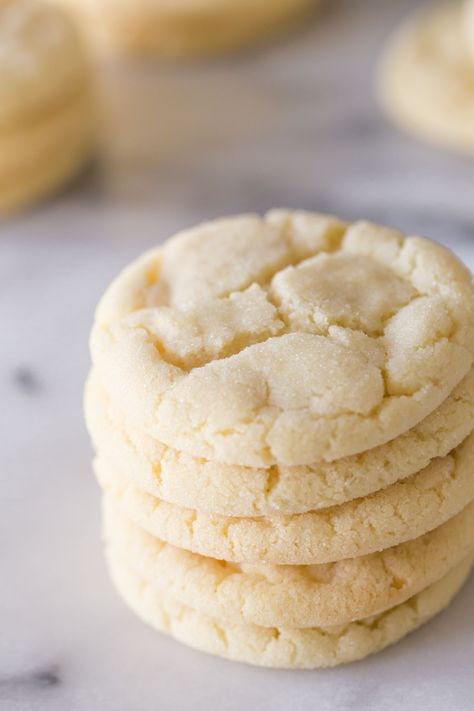 My new favorite Soft and Chewy Sugar Cookie recipe is here. They have perfectly crisp edges with wonderfully chewy, crackled centers! Chewy Soft Sugar Cookies, Sugar Cookies Cream Of Tartar, Cream Of Tartar Cookies, Cream Of Tartar Sugar Cookies, Sugar Cookies With Cream Of Tartar, Sugar Cookie Recipe With Cream Of Tartar, Old Fashion Sugar Cookie Recipe, Sugar Cookie Recipe Cream Of Tartar, Cookies With Cream Of Tartar