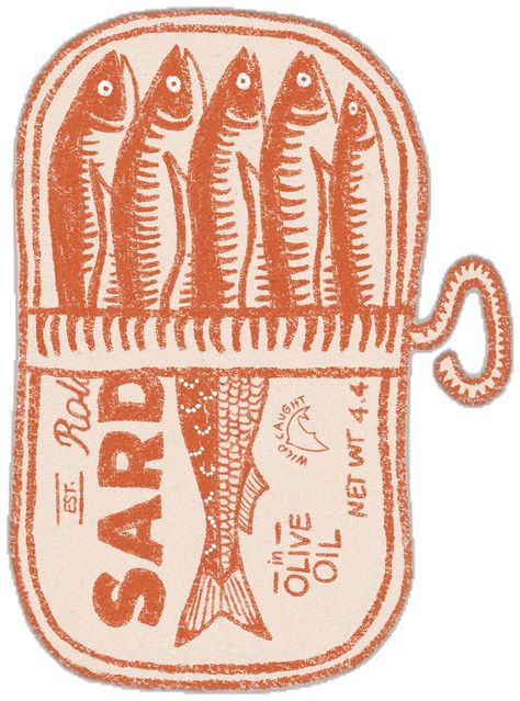 Sardines Tin Print, Retro  Sardine Poster, Sardine Fish Art, Seafood Print, Vintage Kitchen Poster - #logo #logodesign #elegantlogo Sardines Illustration, Sardine Fish, Sardine Tin, Digital Collage Art, Logo Design Art, Tin Art, Pretty Images, Kitchen Posters, Great Logos