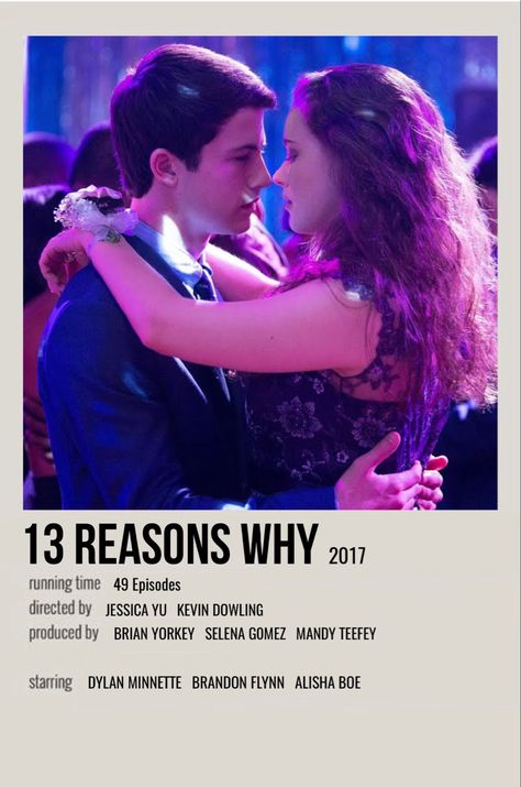 minimal polaroid series poster for 13 reasons why Presley Core, 13 Reason Why, 13 Reasons Why Poster, Famous Movie Posters, 13 Reasons Why Aesthetic, Poster Polaroid, Film Polaroid, Clay Jensen, Mystery Genre