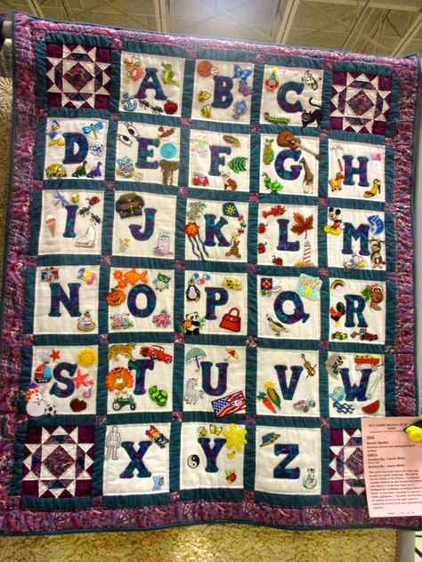 Custom Alphabet, Alphabet Quilt, Quilt Square Patterns, Baby Boy Quilts, Cute Themes, Boy Quilts, Quilt Design, Quilts Ideas, Custom Quilts