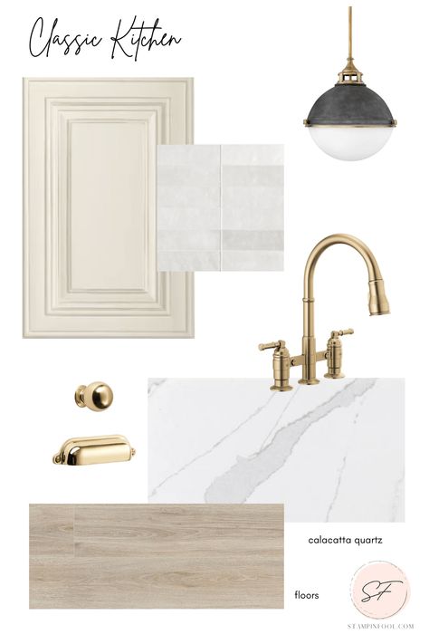 Timeless Kitchen Cabinets, Taupe Kitchen, Gold Finch, Off White Kitchens, Classic Kitchen Design, Warm Kitchen, 2024 Kitchen, Kitchen Mood Board, Timeless Kitchen