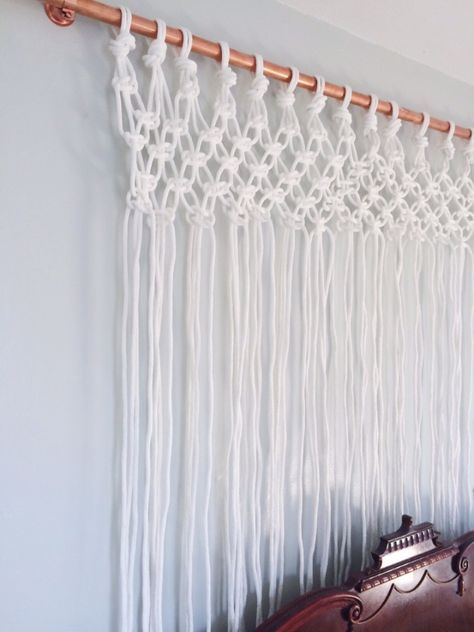 12 DIY Macramé Curtains Patterns | Macrame Door Curtain Door Curtains Diy, Knotting Patterns, Macrame Window, Beads Curtain, Valance Patterns, Macrame Door Curtain, Curtain Tutorial, Pola Macrame, Makramee Diy