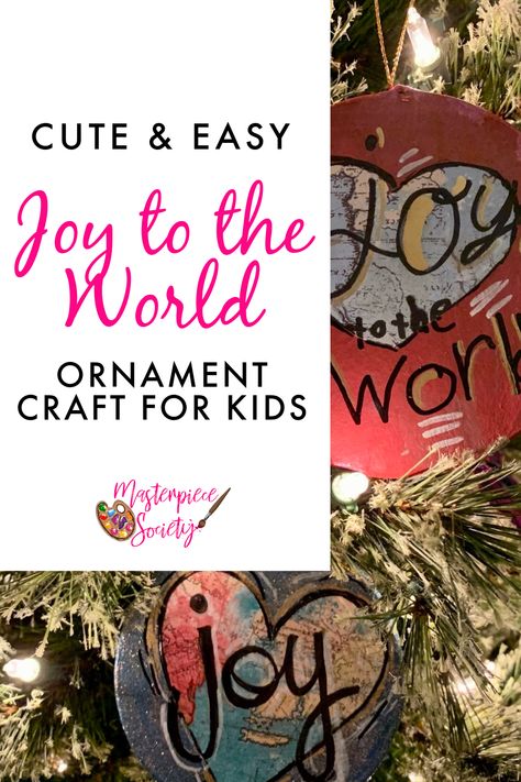 Diy Christian Ornaments Kids, Hope Ornament Diy, Joy To The World Ornament Diy, Joy To The World Ornament, Joy To The World Crafts For Kids, Christian Christmas Ornaments For Kids, Baby Jesus Ornament Diy, Joy Crafts For Kids Sunday School, Christian Christmas Ornaments Diy