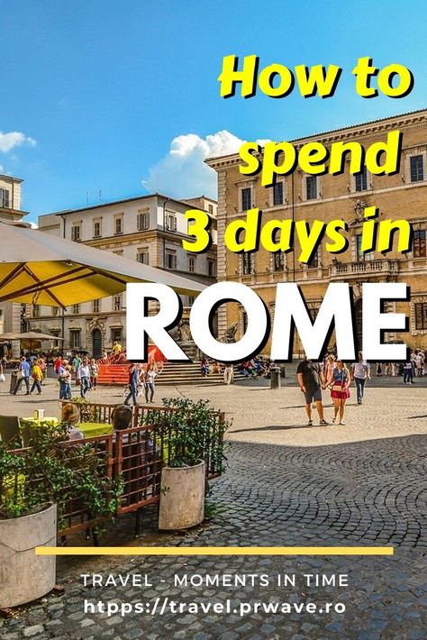 How to spend 3 days in Rome. Discover the best things to do in Rome in three days from this 3-day itinerary for Rome, Italy. The best tourist attractions in Rome are included as well as foodie destinations in Rome. #rome #italy #romeitinerary #traveltips #travelguide #travelitinerary #travelmomentsintime Rome Tourist Attractions, Rome Tourist, What To Do In Rome, Italy Tourist, 3 Days In Rome, Visiting Rome, European Itineraries, Things To Do In Rome, Traveling Ideas