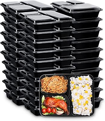 WGCC Meal Prep Containers, 50 Pack Extra-thick Food Storage Containers with Lids, Disposable Bento Box Reusable Plastic Bento Lunch Box, BPA Free, Stackable, Microwave/Dishwasher/Freezer Safe (24 oz) Husband Lunch, Clean Meal Prep, Crockery Design, Sandwich Box, Meal Prep Containers, Food Packaging Design, Business Idea, Food Container, Bento Box Lunch