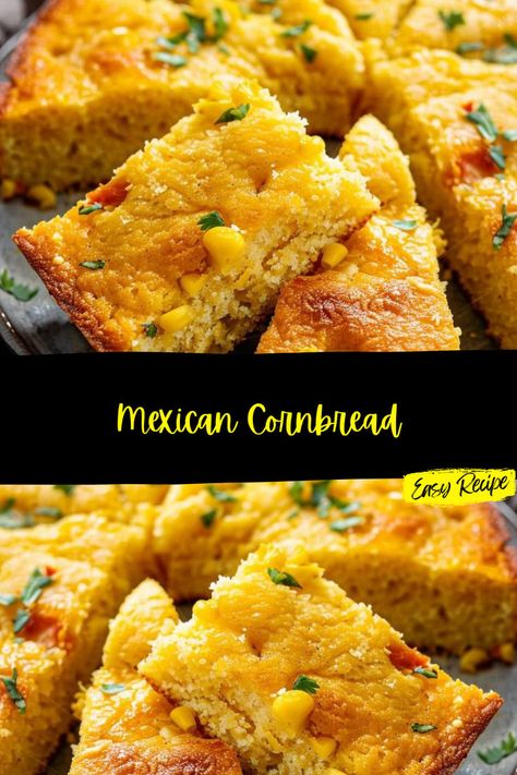 Green Chili Cornbread, Flavored Cornbread, Creamy Corn Bread, Classic Cornbread, Mexican Cornbread Recipe, Savory Cornbread, Cornbread Recipe Sweet, Mexican Cornbread, Cornbread Easy