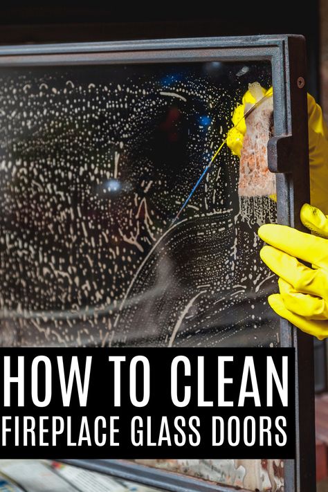 How to Clean Fireplace Glass Doors How To Clean Gas Fireplace Glass Doors, Cleaning Fireplace Glass Doors, How To Clean Fireplace Glass Doors, How To Clean Fireplace, Fireplace Cleaning, White Vinegar Cleaning, Fireplace Glass Doors, Fireplace Glass, Clean Fireplace