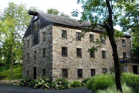 18th century restored Mill House Stone Building, Mill House, Old Stone Houses, Modern Mountain Home, Old Barns, Old Stone, Old Farm, Stone Houses, Colonial House