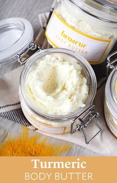 Whipped Coconut Oil Body Butter, Turmeric Body Butter, Body Butter Recipe Whipped, Body Butter Packaging, Body Butter Recipe Homemade, Coconut Oil Body Butter, Whipped Coconut Oil, Body Butter Labels, Body Shop Body Butter