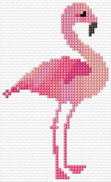 Flamingo Cross Stitch, Cross Stitch Calculator, Colourful Cross Stitch, Big Birds, Fillet Crochet Patterns, Flowers Cross Stitch, Wedding Cross Stitch Patterns, Cross Stitch Beginner, Business Art