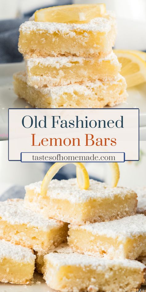 Easy Lemon Bars, Lemon Squares Recipe, Easy Shortbread, Lemon Bars Easy, Lemon Bars Recipe, Lemon Dessert, Lemon Squares, Lemon Top, Lemon Dessert Recipes