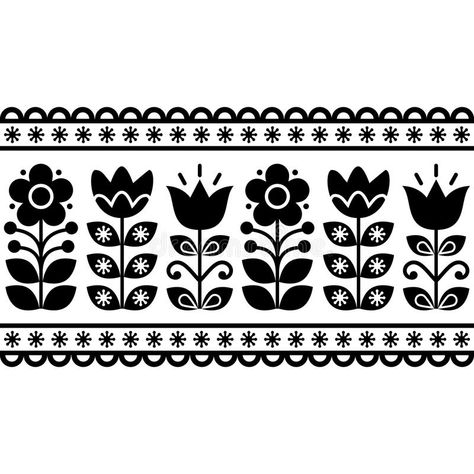 Scandinavian Folk Art Swedish Style, Traditional Folk Art, Scandinavian Pattern, Folk Art Flowers, Folk Design, Nordic Art, Retro Background, Scandinavian Folk Art, Floral Retro