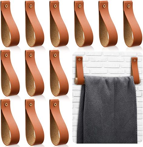 Amazon.com: PU Leather Wall Hooks Wall Hanging Straps Pu Leather Curtain Rod Holder Towel Holders for Wall Faux Leather Strap Hanger Wall Mounted Pu Leather Hooks for Towel Bathroom Kitchen(Yellow,12 Pieces) : Home & Kitchen Leather Curtain Rod Holder, Kitchen Yellow, Hooks For Towels, Hanging Curtain Rods, Towel Hangers For Bathroom, Kitchen Door Knobs, Curtain Rod Holders, Wall Mounted Towel Rack, Towel Bathroom