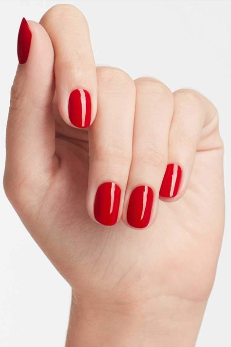 OPI Nail Lacquer, Red Nail Polish Color "Big Apple Red ". Nail Envy Opi, Opi Red, Opi Nail Envy, Red Gel Nails, Long Lasting Nail Polish, Classic Nails, Red Nail Polish, Long Lasting Nails, Nail Envy