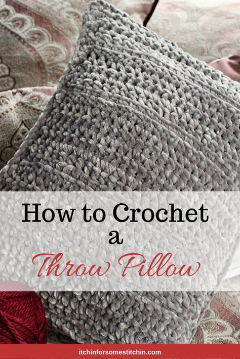 This velvet crochet pillow feels like you are sleeping on a billowy cloud!  So soft and smooth.   Perfect for snoozing and cuddling, plus, it is great for beginners!  It uses only one stitch, so it is super easy and quick to work up.  #crochetpillow #velvetyarn #homedecor #throwpillow #freepattern #crochetpattern #giftidea #crochetinspiration Velvet Crochet Pillow, Easy Crochet Pillow, Velvet Crochet, Crochet Pillow Patterns Free, Throw Pillow Pattern, Pillow Covers Pattern, Pillow Patterns, Crochet Slipper Pattern, Crochet Pillow Cover