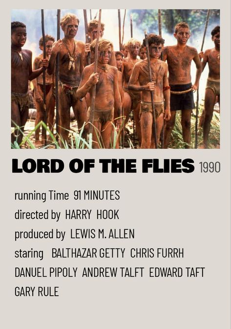 Lord Of The Flies Movie, Lord Of Flies, The Lord Of The Flies, Harry Hook, Lord Of The Flies, Night Time, Movie Poster, The Lord, Drama