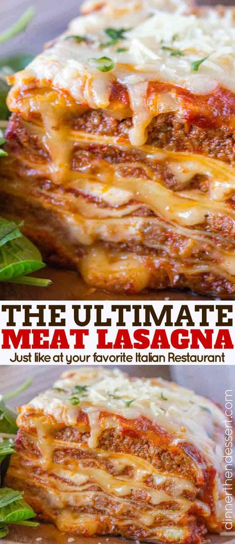 Homemade Lasagna Recipes, Lasagna Recipe With Ricotta, Homemade Marinara Sauce, Best Lasagna Recipe, Meat Lasagna, Easy Lasagna Recipe, Lasagne Recipes, Marinara Sauce Homemade, Homemade Lasagna