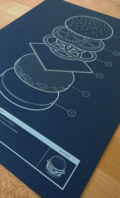 This blueprint illustration, inspired by engineering drawings, indicates the appropriate way to assemble a burger. There is an epidemic sweeping Fashion Show Poster, Fashion Poster Design, Affinity Designer, Information Design, Design Industrial, Fashion Poster, Data Visualization, Illustration Vector, Infographic Design