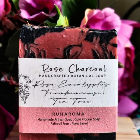 🌹 Rose Charcoal Soap Bar 🌿 Indulge your skin in luxury with our handcrafted Rose Charcoal Soap Bar! This floral-scented beauty is infused with a harmonious blend of rose, eucalyptus, frankincense, and tea tree essential oils, naturally colored with French Pink Clay, Moroccon red rhassoul clay, and delicate lines of charcoal. Our soap offers gentle cleansing and detoxifying properties that leave your skin feeling soft, rejuvenated, and deeply nourished. Formulated with plant-based cold-presse... French Pink Clay, French Pink, Clay Soap, Charcoal Soap, Tea Tree Essential Oil, Pink Clay, Artisan Soap, Cold Process Soap, Cold Process