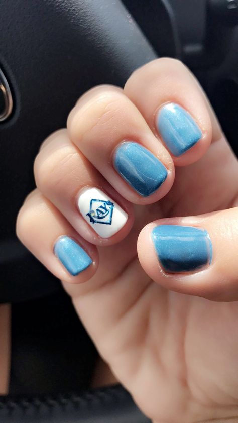 Tampa Bay Rays Nails, Acrylic Nails Coffin Short, Tampa Bay Rays, Acrylic Nails Coffin, Nails Coffin, Tampa Bay, Coffin Nails, Nail Design, Hair And Nails