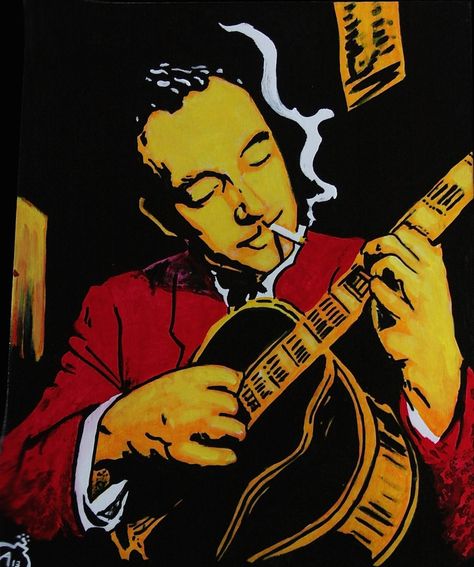 Django Reinhardt Music Mixer, Django Reinhardt, Afro Cuban, Jazz Poster, Jazz Art, Jazz Guitar, Music Artwork, Music Images, Jazz Blues