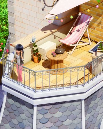 Marinette Room Aesthetic, Miraculous Ladybug Bedroom, Marinette Balcony, Miraculous Ladybug Shifting, Marinette Bedroom, Marinette House, Marinette Room, Ladybug Bedroom, Most Handsome Korean Actors