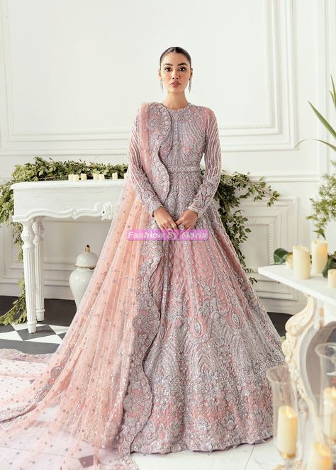 New Maxi Collection 2023 Available on 40% off Pink Indian Wedding Dress, Simple Nikah, Wedding Gown Indian, Pink Indian Outfit, Pink Bridal Gown, Pink Indian Wedding, Maxi Dress For Wedding, Bridal Maxi, Walima Dress