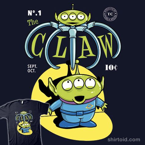 THE CLAW | Shirtoid #batman #clawmachine #fernandosalasoler #film #movies #toystory The Claw Toy Story, Alien From Toy Story, Batman Comic Cover, Vintage Batman, Planet Tattoos, Story Drawing, Pizza Planet, Toy Story Alien, Comic Cover