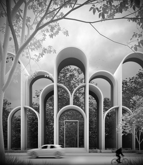 Arch Building, Retail Facade, Master Thesis, Build Inspiration, Arch Architecture, Facade Architecture Design, Conceptual Architecture, Lan Can, Architecture Building Design